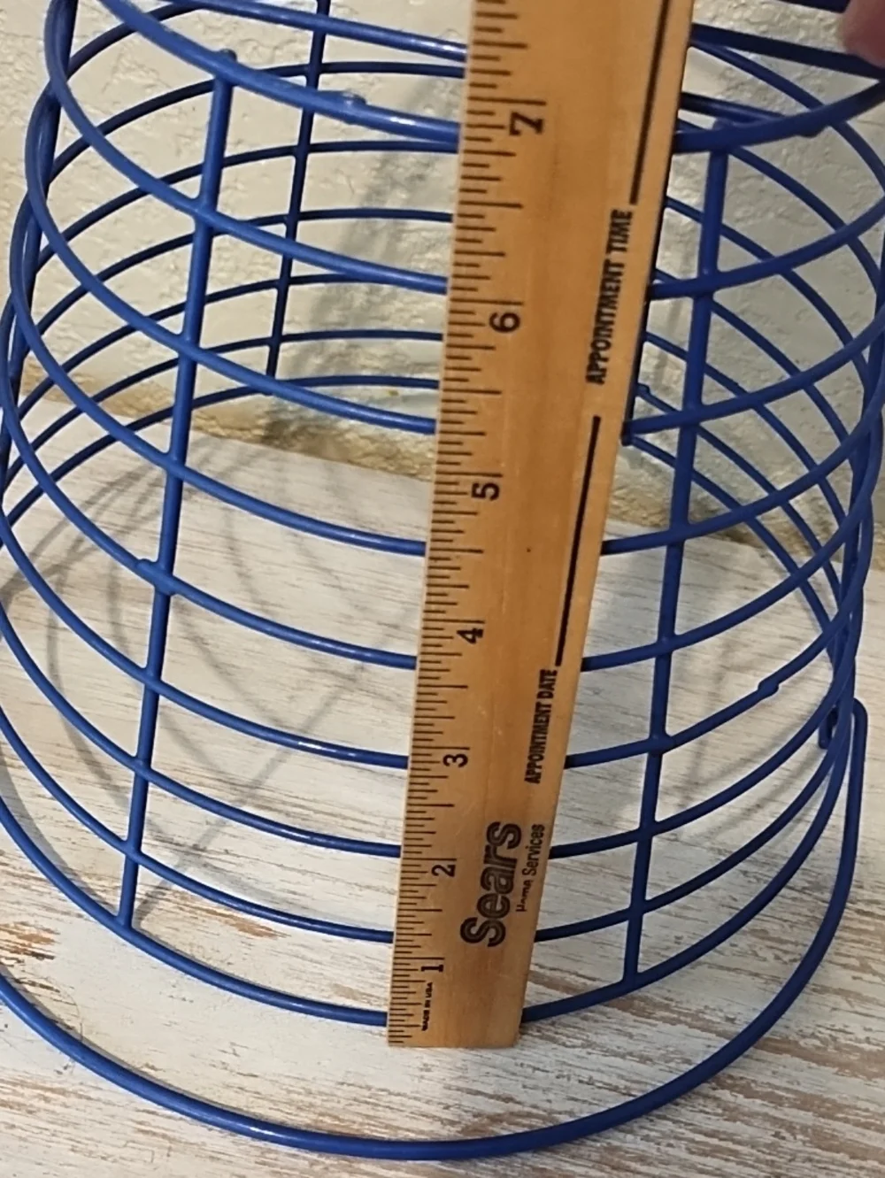 Blue Wire  Basket — Home Accents